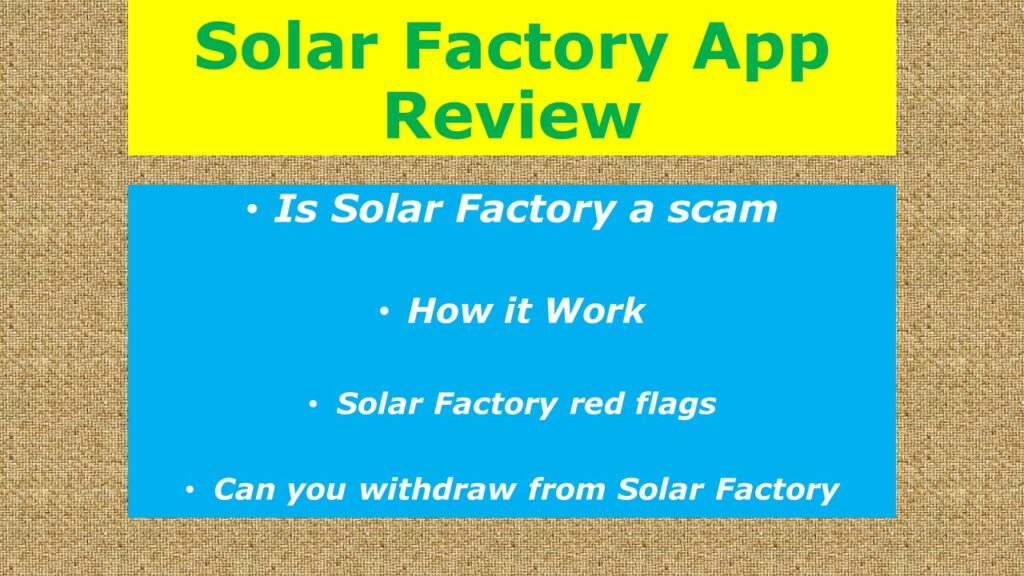 Solar Factory App