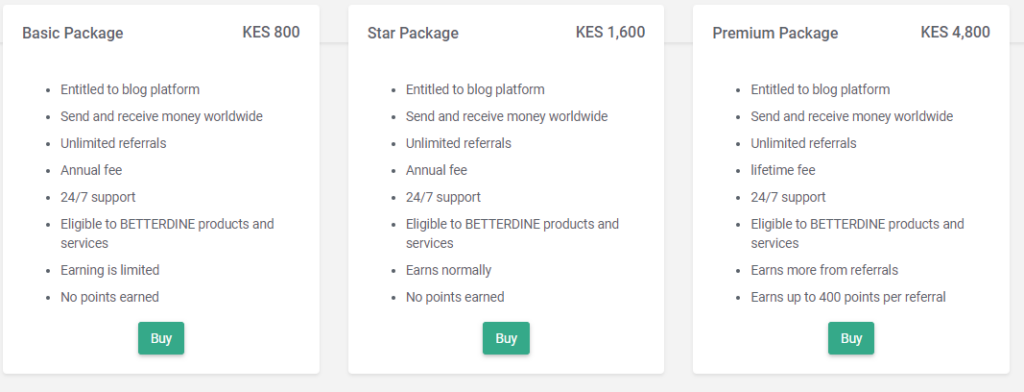 betterdine agencies kenya packages