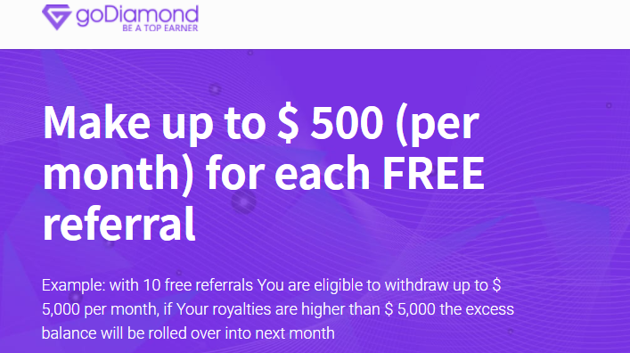 how you earn with godiamond