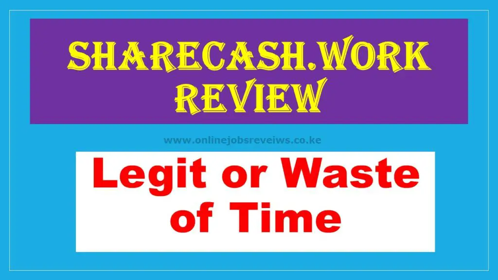 sharecash.work review legit or scam
