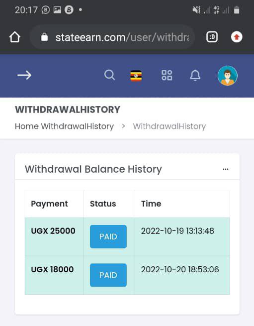 StateEarn Agencies payment proofs